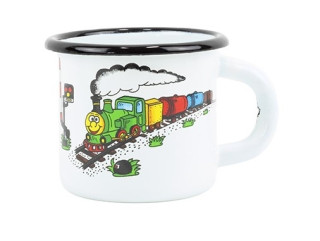 Smaltovaný hrnek VLÁČEK 0,25 l, bílý