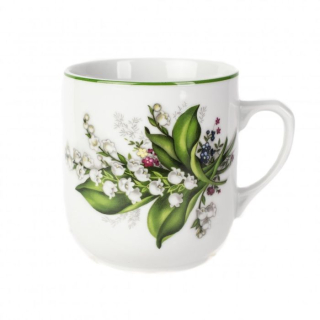 Hrnek 300ml TROJKA-KONVALINKA, český porcelán