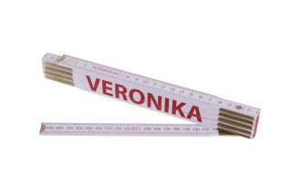 Metr skládací 2m VERONIKA (PROFI, bílý, dřevo)