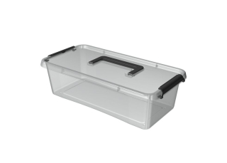 Box 6L s rukojetí (40x20x11cm), transparentní plast
