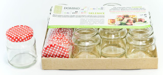 Sklenice SIRIUS TO53 150 ml, 7 ks + víčka puntík