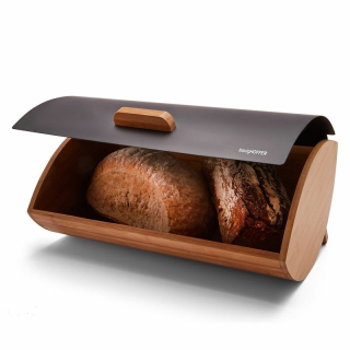 Chlebovka 35x25x15,5cm, KönigHOFFER dřevo/kov