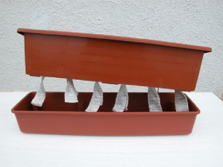 Truhlík 60cm TERACOTA, LEBIŠ PROFI, samozavlažovací