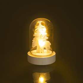 Vánoční kopule mikro jelen 1LED