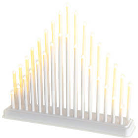 Svícen velký bílý 33 LED