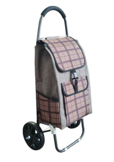 Taška s koly KÁRO 24kg, přední, boční kapsy, textil, hnědá