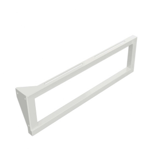 Konzole umyvadlová s držákem ručníků levá, 490 mm, zátěž 50 kg, bílá