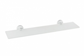 WHITE: Polička skleněná, 600 mm