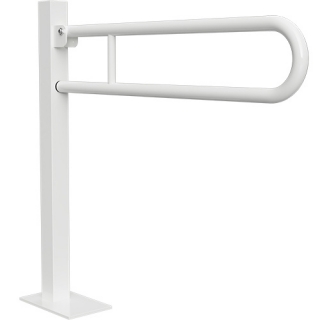 HELP: Sklopný úchyt ve tvaru U ukotvené do země  850 mm, bílý, s krytkou