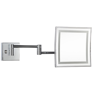 Kosmetické zrcátko s LED osvětlením, 225 × 225 mm