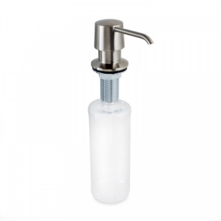 Integrovaný dávkovač mýdla/saponátu, 300 ml, nerez/plast, mat