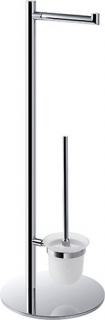 OMEGA: Stojan s držákem toaletního papíru a WC štětkou