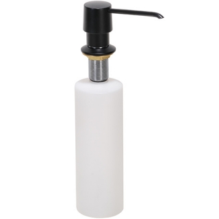 Integrovaný dávkovač mýdla, 470 ml, mosaz/plast, černý
