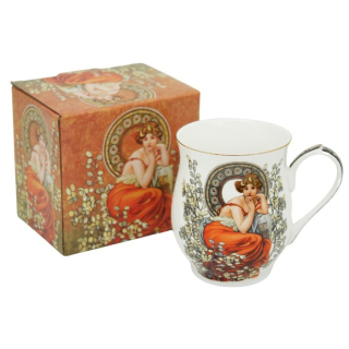 šapo 300ml-1ks, A.MUCHA, světlý, DB, baněný porcelán