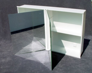 Skříňka koupelová 2-dílná, zrcadlo 55x34x9cm