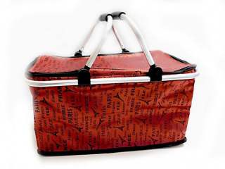 Taška 17l, nákup., 44x24x24cm, sklád., Al rám, tvrdé dno