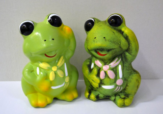 Pokladnička ŽABKA, MIX, v.18cm, keramika