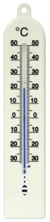 Teploměr 24x5cm univerzální -30°C+50°C, PLASTIK II