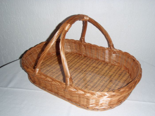 Podnos 57x36x14cm s držadlem, proutěný