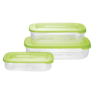 Box-sada 3ks, 3,0l, 1,88l, 0,93l, obd. zelený, plast