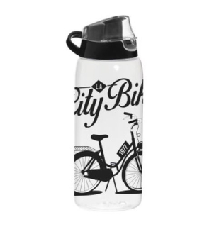 Láhev 1,00l CITY BIKE, nápitka+kryt, sport, plast