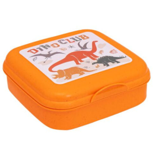 Box 14,5x14,5x5cm, svačina, oranž. DINO CLUB, dětský,