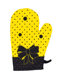 Chňapka 28x18cm, MADAM žlutá, BA, magnet, poutko, podšívka