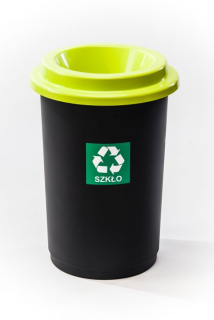 Koš odpadkový 50L, ECO BIN, zelený,tříděný odpad, plastový