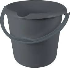 Vědro 10l s výlev. ECO šedá, d30x28cm, plast