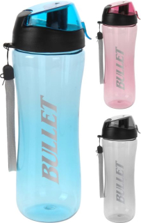 Láhev 0,7l BULLET, sport, kryt+nápitka, transp.plast