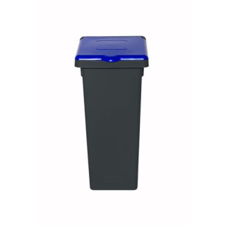 Koš odpadkový 20l FLAP BIN černý, modré víko, tříd.odp.,plast
