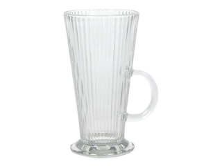 Sklen. 300ml, 1ks, RIFFLES (BOSTON, LATTÉ) d8*14,5cm, s uchem