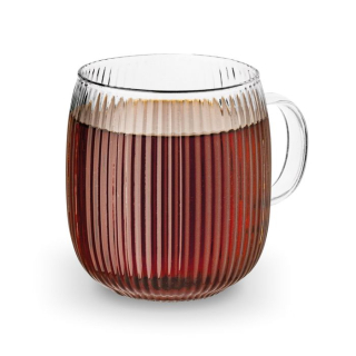 Hrnek 380ml ESTHER, pásky, var.sklo (min.obj.6ks)