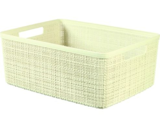 Košík 36x28x15cm JUTE M, CURVER, béžový, plast