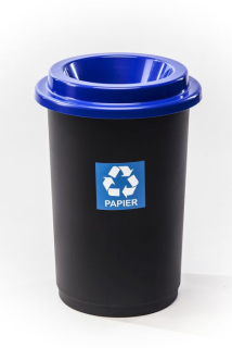 Koš odpadkový 50L, ECO BIN, tříděný odpad, plast, modrý
