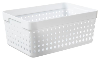 Košík SEOUL XL organizér, 24x16x10cm bílý, plast