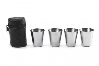 Panák-odlivka 25ml, 4ks, NR s pouzdrem