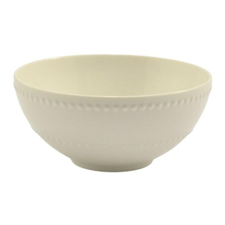 Miska d15cm DOTS, ozd.okraj, bílá keramika