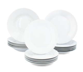 Soupr.18díl.jídelní BÍLÝ, porcelán