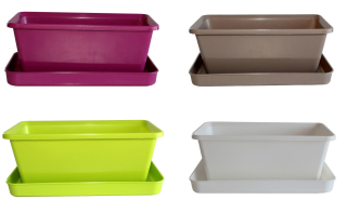 Truhlík 20cm + miska (komplet), mix barev (1ks)