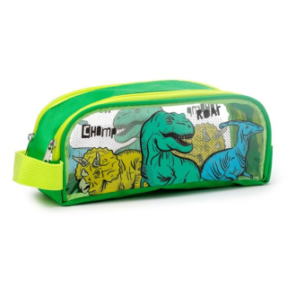Pouzdro na příbory, tužky DINOSAUŘI 20x8x7cm, transp.plast