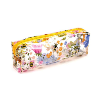 Pouzdro na příbory, tužky Včela-Meadows 19x4x7cm, tramsp.plast