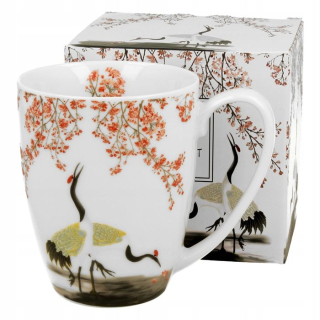Hrnek 380ml SAKURA a jeřabiny, porcelán, DB
