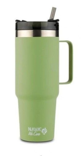 Termohrnek 0,90l, ZELENÝ, d 9x24cm, 6-8hod., NR/plast