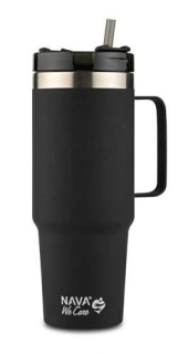 Termohrnek 0,90l, ČERNÝ, d 9x24cm, 6-8hod., NR/plast