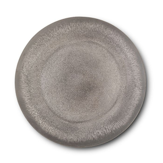 Talíř d27,0cm mělký, šedý, ALEXANDRA, v.2,5cm, porcelán