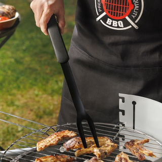 Vidlice 46cm BBQ GURU, černá, grilovací, kov černý