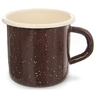 Hrnek d 8cm, BROWN, 0,4l, smalt