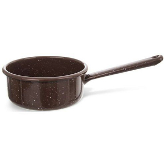 Rendlík d14cm s ručkou, BROWN, 0,9l, smalt