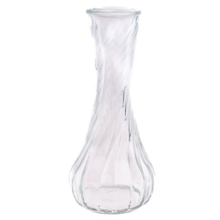 Váza d 6x15,2cm, čirá, lisované sklo*duben 2025